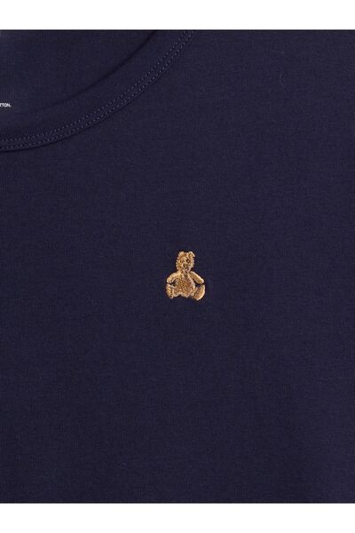 GAP Kadın Lacivert Organik Pamuk VintageSoft Brannan Bear T-Shirt