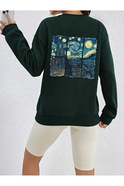 trendypassion Φούτερ με στάμπα Unisex Vangogh Oversize