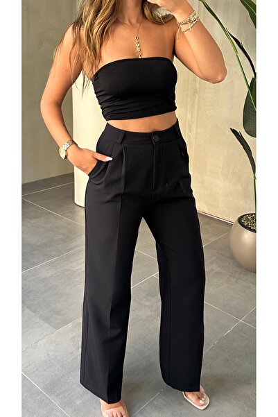 Lila Moda Women's High Waist Palazzo Pants Wide Leg Stylish Casual Combination