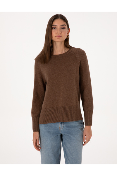 Pierre Cardin Brown Comfort Fit Wool Blend Sweater 50316659-Vr029