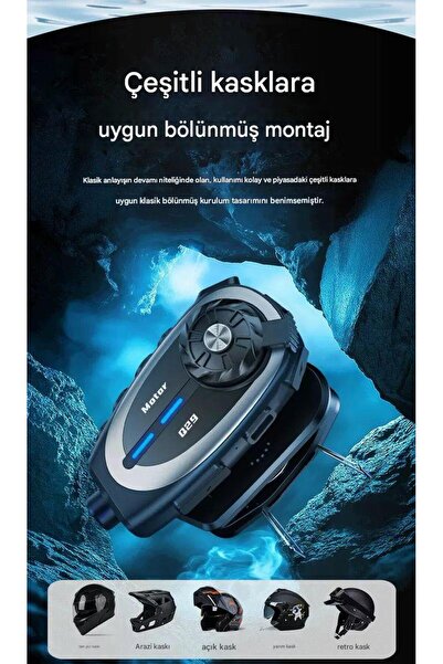 MATECHNO 1080P FHD Kameralı Video Fotoğraf Özellikli WİFİ Kamera Bluetooth Arama Müzik İntercom Kask Kulaklık