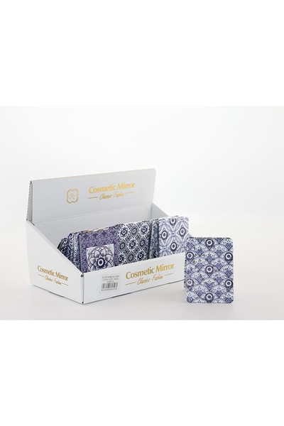 Store Taşlı Nazar Boncuklu El Aynası 8,5x6 cm – İnce, Şık ve Hediyelik