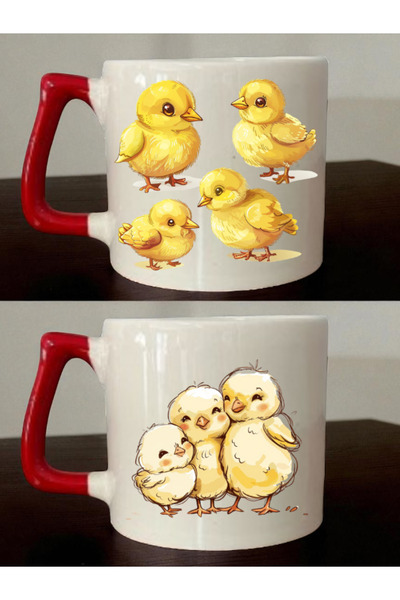 lili hediyelik أكواب مطبوعة من Civcivler مكونة من قطعتين - أفكار هدايا للرجال...