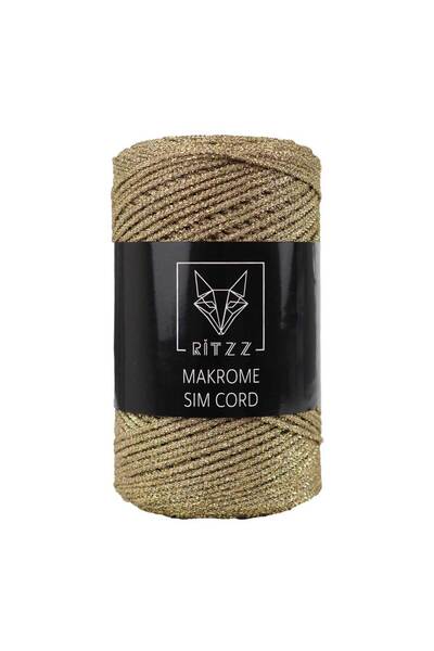 Ritzz Μακραμέ Κορδόνι Μεταλλικό 2 MM B012