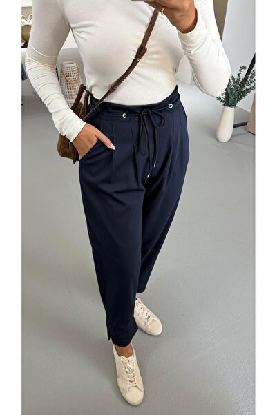 Sezgi Tekin Плісировані джинси з еластичним поясом, синього кольору