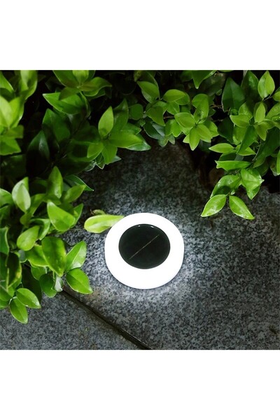 Flippy ring-shaped solar LED lamp for lawn and garden, waterproof, cool white