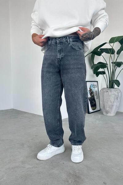 HAFKAGİYİM Textured Gray Basic Regular Pants