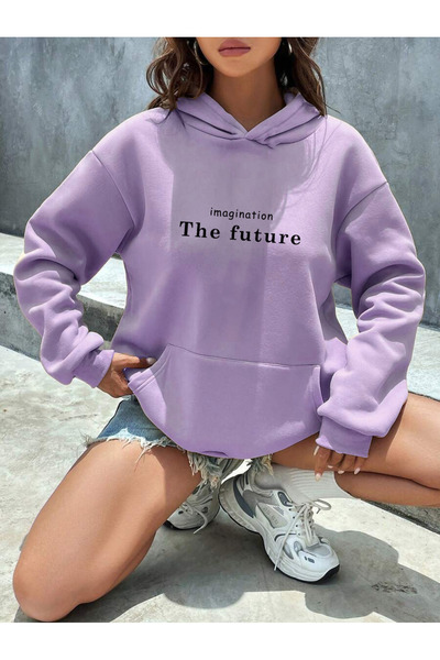 trendypassion Hanorac oversize cu imprimeu The Future