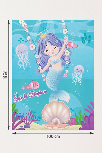 PRİME Concept Πανό με στολίδια γενεθλίων γοργόνας