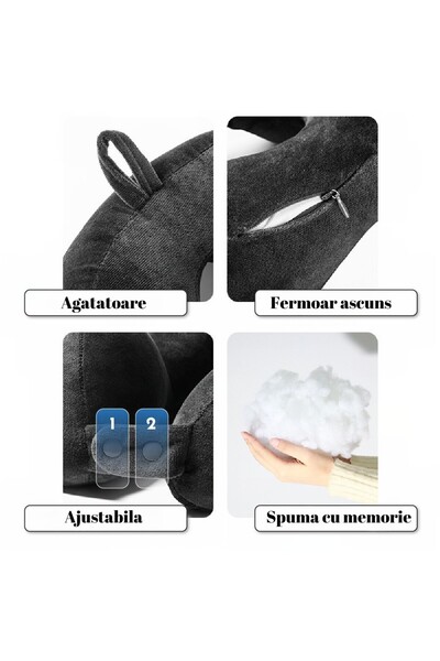 Flippy Flippy Cotton Neck Travel Pillow with 4 Lumps, Adjustable, Brown