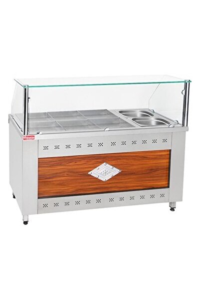 HİMAKSAN Himaksan Endüstriyel 6+2 Elektrikli 6 Tepsi 2 Çorba Gözlü Benmari HMK-BSE6X2