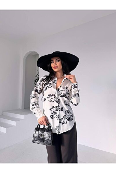 DİMA FASHİON PATTERNED SATIN SHIRT
