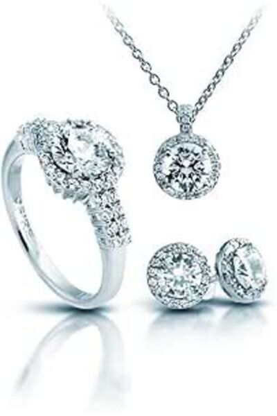 Diamonfire Set de Bijuterii din argint, de dama, Inel, Cercei, Lant, 1917170