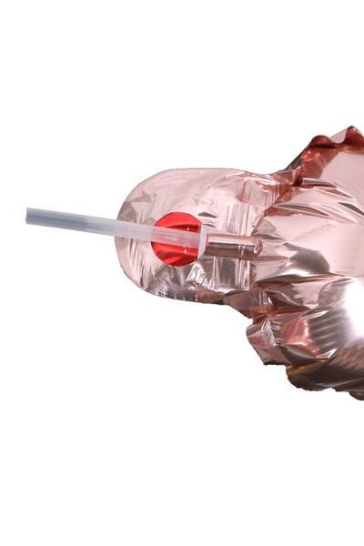 Flippy Foil Balloon Straw — Plastic Inflator Straw 8 cm, Transparent