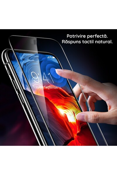 Flippy Tempered Glass Film compatible with Oppo A17, Full Glue Black