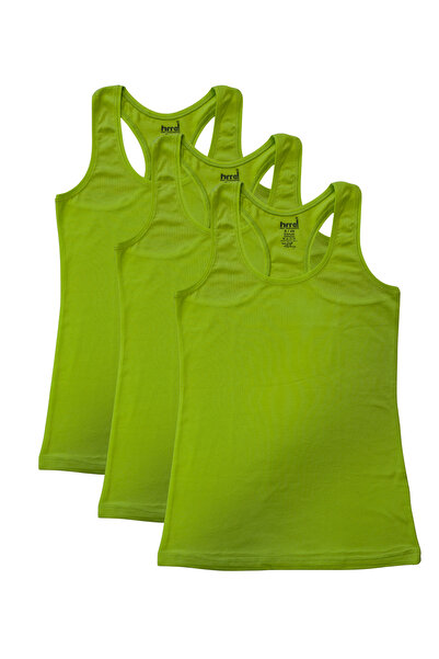 Hmd Women's 3-Pack Colorful Cotton Lycra Slim Fit Strap Tank Top - Comfortable Underwear