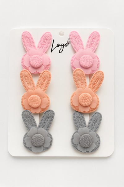 LOGO AKSESUAR Kız Çocuk Çok Renkli Fiyonk Klips Toka Set