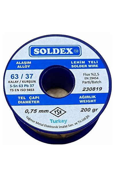 Soldex Lehim Teli 0.75mm 200Gr Sn63 - Pb37
