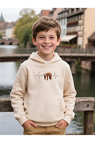 oneagılyazı Сладко суитшърт с качулка с мотив на ленивец