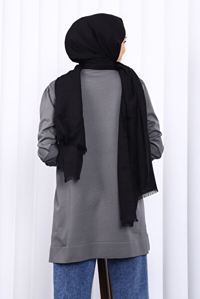 İmajButik Smoked Shoulder Stone Cold Yarn Knitwear Tunic