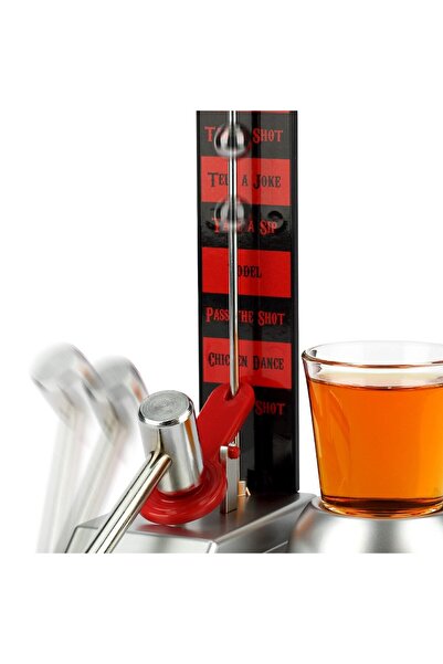 dalip Hammershot Drinking Game with Shot Glass, 22 cm, Glass/Plastic/Iron, Multicolor