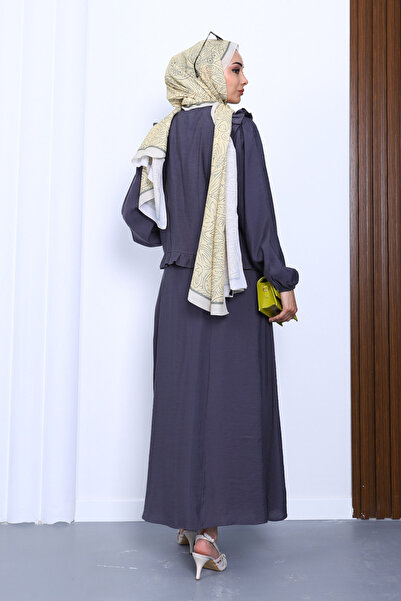 İmajButik Smoked Ruffle Shirt Skirt Set