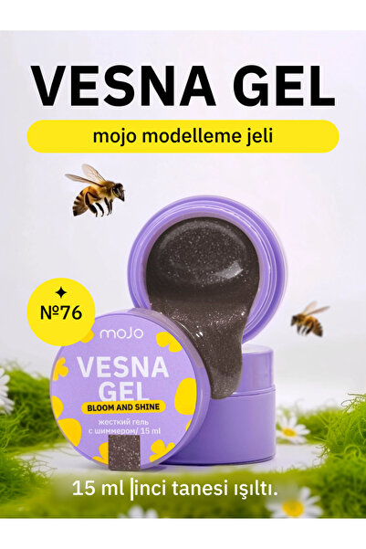 MOJO Tırnak Jeli Vesna Gel Kahverengi 76 (15 ml) - Kalıcı ve Dayanıklı Manikü...