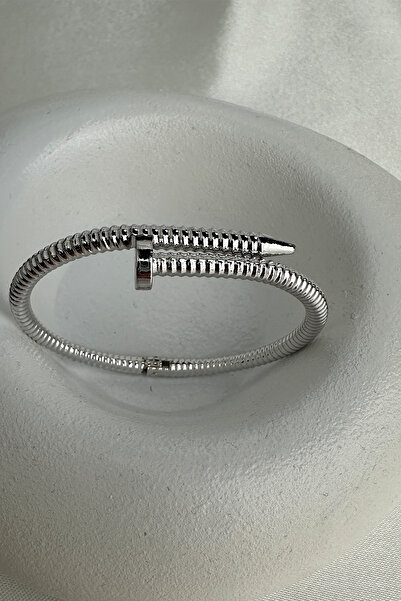 Modex Serrated Line Detail Nail Bracelet (Inner Diameter: 6cm)