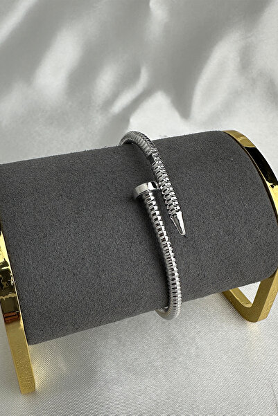 Modex Serrated Line Detail Nail Bracelet (Inner Diameter: 6cm)