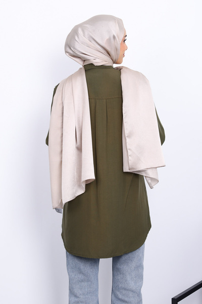 İmajButik Χακί τουνίκ με διπλές τσέπες και επιλογές στους ώμους