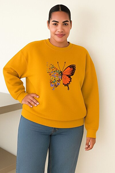 BENROMA Голяма унисекс блуза с пеперуда