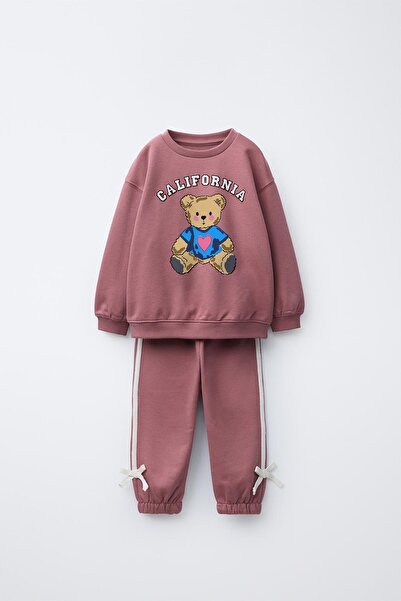 Magu Set de hanorac și pantaloni de trening din bumbac cu imprimeu ursuleț pe...