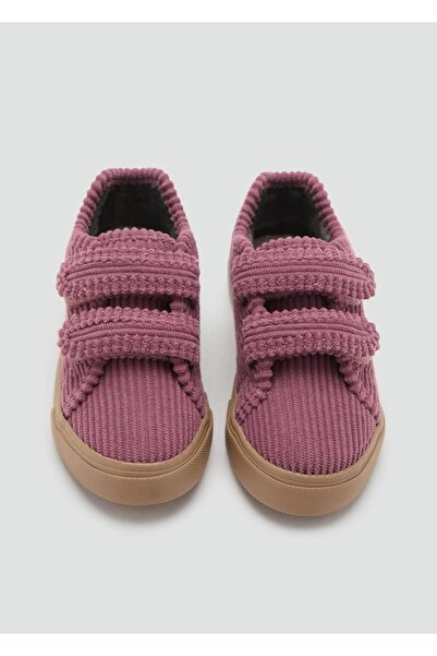 MANGO Baby Cırt cırtlı fitilli kadife spor ayakkabı
