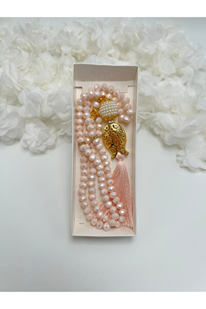 lenagiftworkshop PUDRA Çeyizlik Hediyelik Kutulu Kristal Tesbih ( Hac - Umre - Mevlid - Bohça )