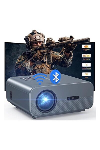 HAPPRUN Wifi ve Bluetooth Projektör, 15000LUX Taşınabilir Açık Hava Projektör...