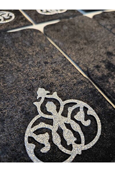 SEHARA 6 Pieces/Pocketed Spoon Rests/Velvet/Leather Embroidered/Leather Back/22.5X11Cm