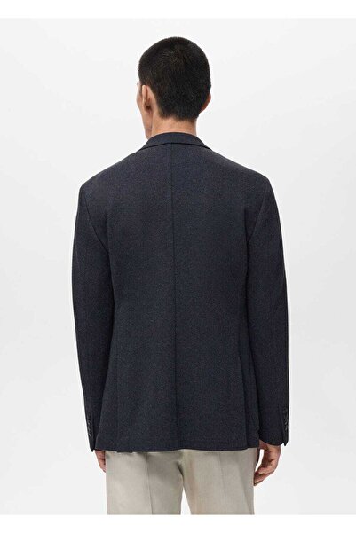 MANGO Man Dar kesim balıksırtı desenli blazer ceket