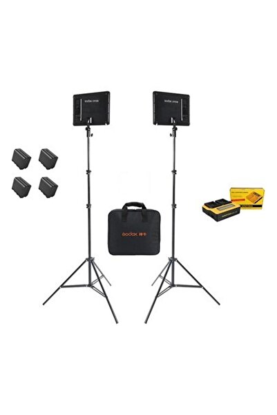Godox LEDP260C Video Işığı Ikili Işık Kiti (Bataryalı)