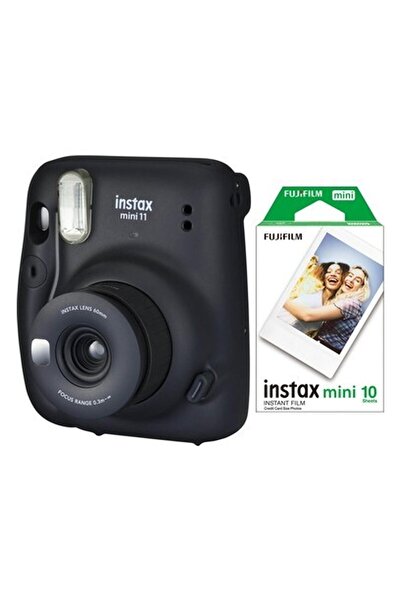 Fujifilm Instax Mini 11 Siyah Fotoğraf Makinesi 10'lu Film