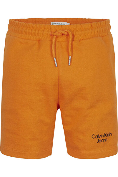 Calvin Klein STACKED LOGO RELAXED Erkek Turuncu Şort