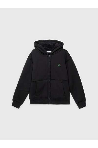 Calvin Klein GLOW IN A DARK TEDDY Erkek Siyah Kazak