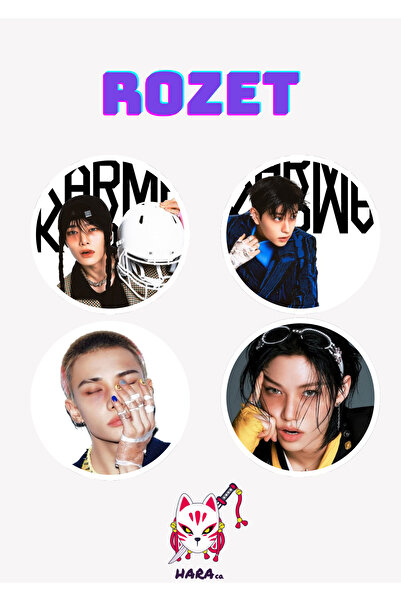 Hara Company Stray Kids Karma Albüm Rozet 4’lü Rozet v4
