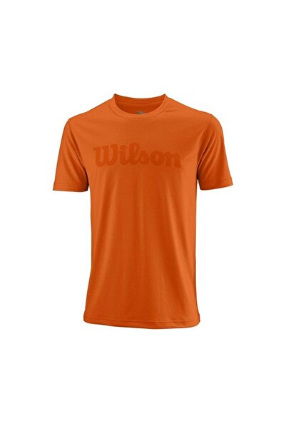 Wilson Uwii Script Tech Tee Orange Men's T-Shirt Wra770301