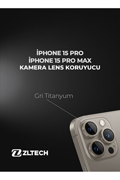 ZLTECH iPhone 15Pro/15Promax Uyumlu Kamera Lens Koruyucu