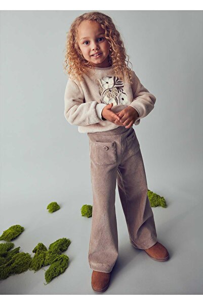 MAYORAL Kışlık Kız Çocuk Fitilli Pantolon - Kahve