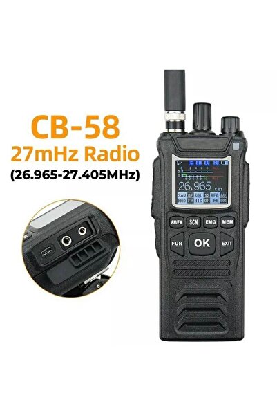 TKSTAR CB58 Cb 58 Cb- 58 4W 4000MAH El Telsizi 27MHZ 26. 965- 27. 405MHZ 40 K...