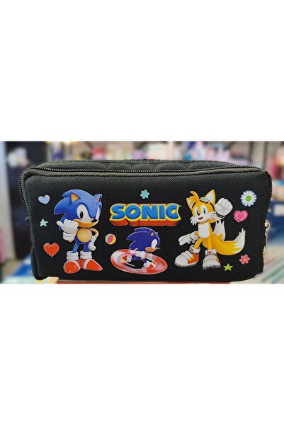 ada çanta kırtasiye Cutie de creion/ geantă cu două compartimente de mare capacitate cu figură Sonic AD22895