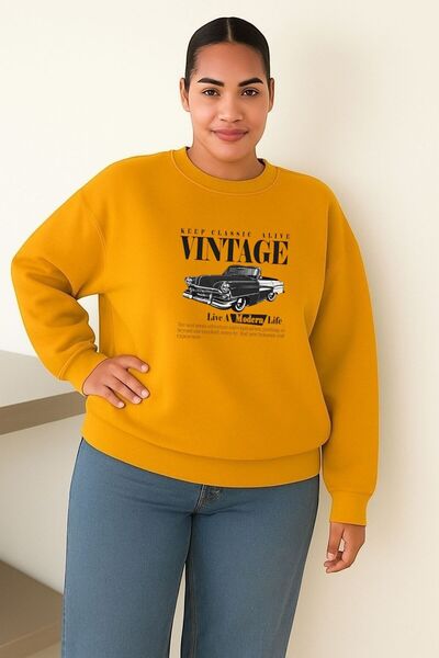 DM DOLCE MORE Hanorac unisex cu imprimeu vintage