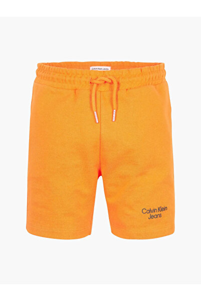 Calvin Klein STACKED LOGO RELAXED Erkek Turuncu Şort