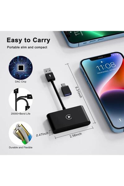 OEM Modul adaptor carplay wireless Apple IOS USB USB-C